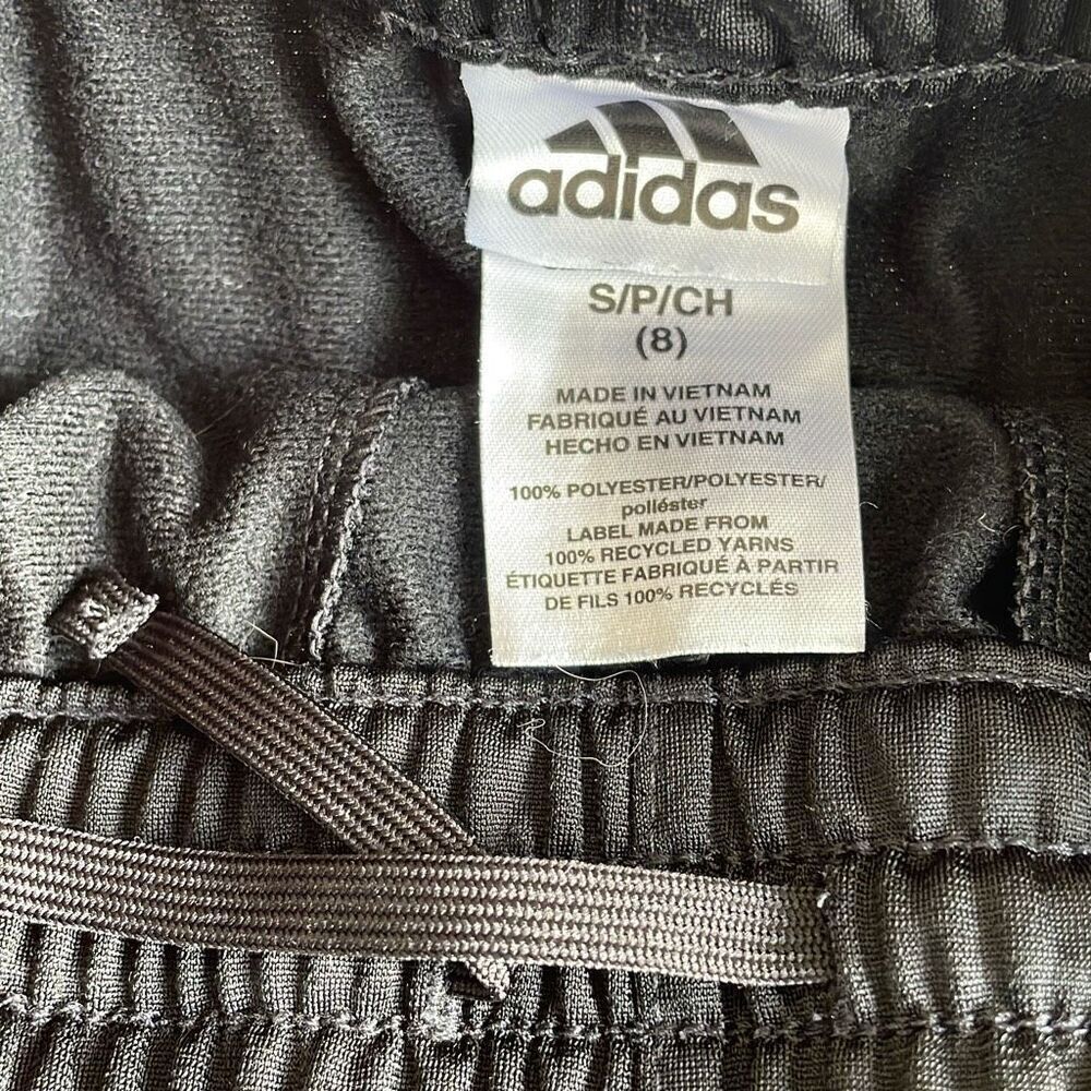 EUC! adidas black track pants with red stripes - Size small/8 - Picture 7 of 7